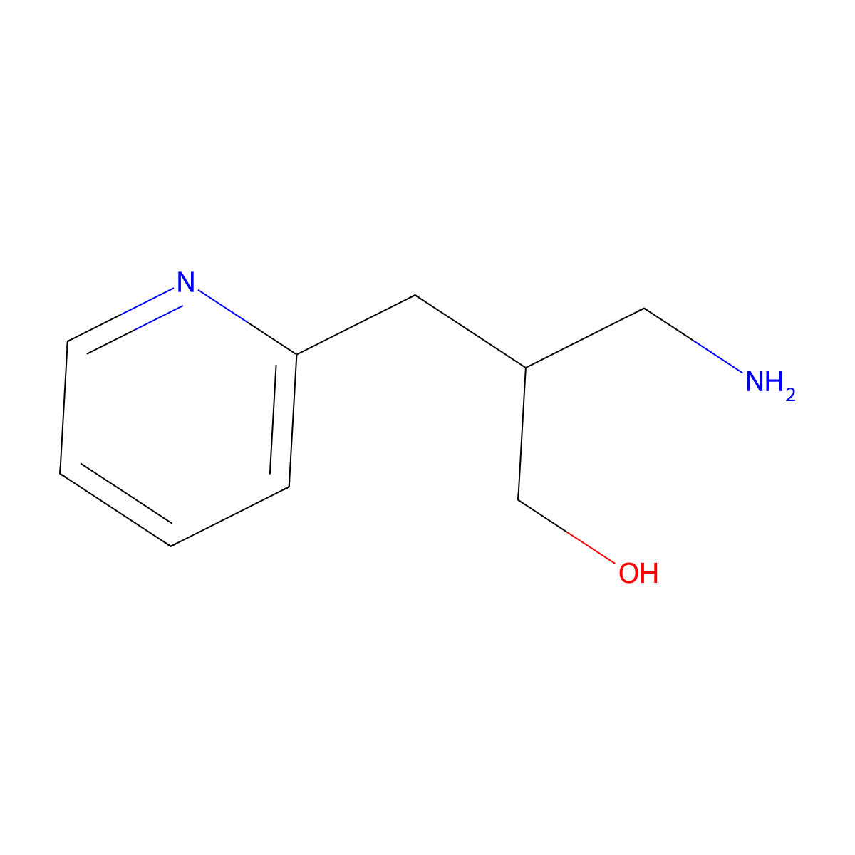 3-Amino-2-(pyridin-2-ylmethyl)propan-1-ol molecular structure, CAS 1017184-54-1