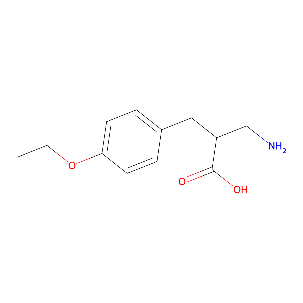 3-Amino-2-[(4-ethoxyphenyl)methyl]propanoic acid molecular structure, CAS 1017184-99-4