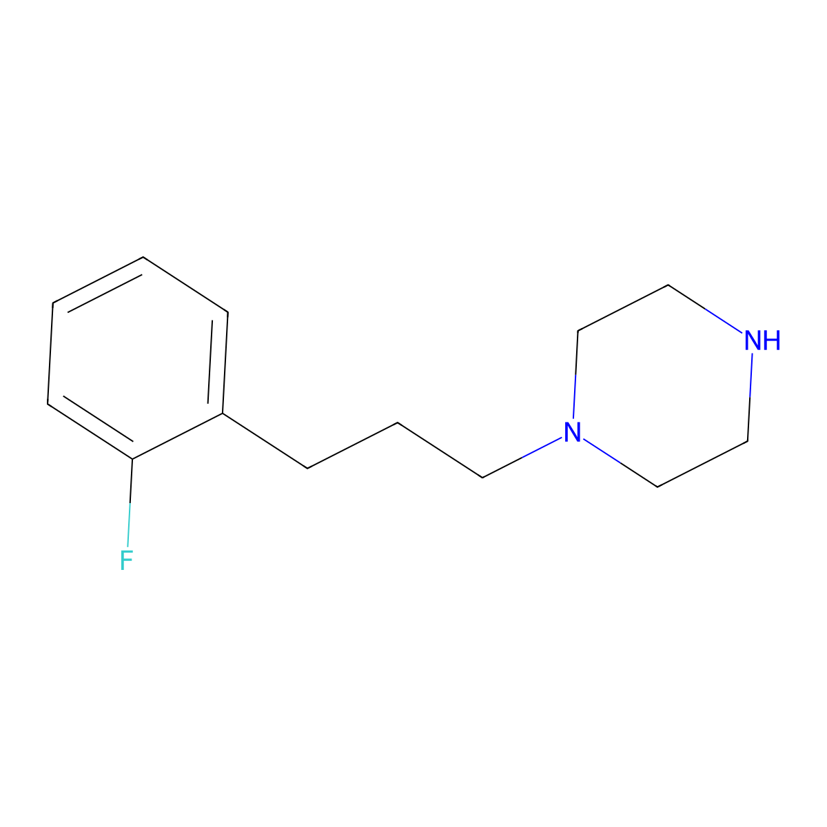 1-(3-(2-Fluorophenyl)propyl)piperazine molecular structure, CAS 1017185-35-1
