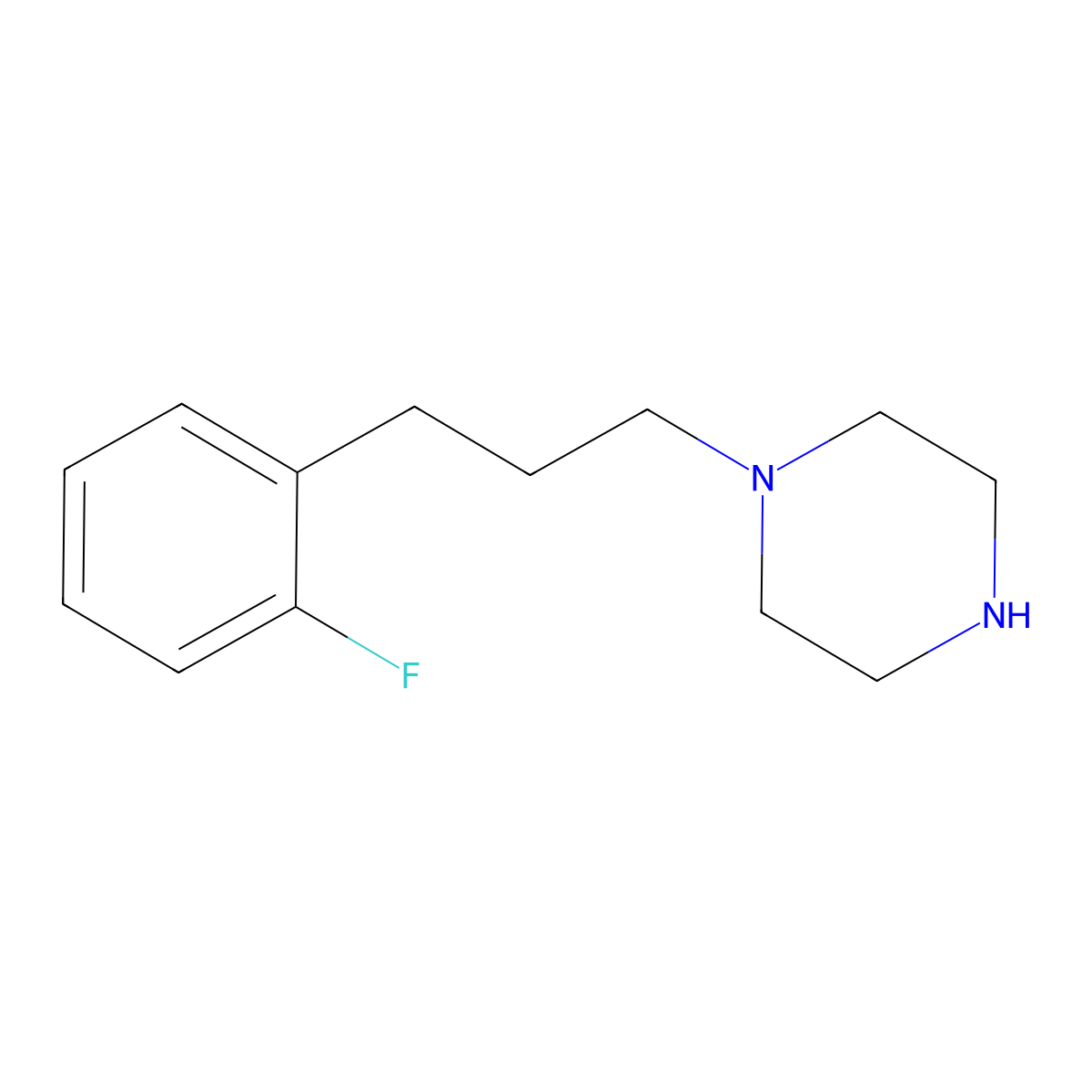 1-(3-(2-Fluorophenyl)propyl)piperazine molecular structure, CAS 1017185-35-1