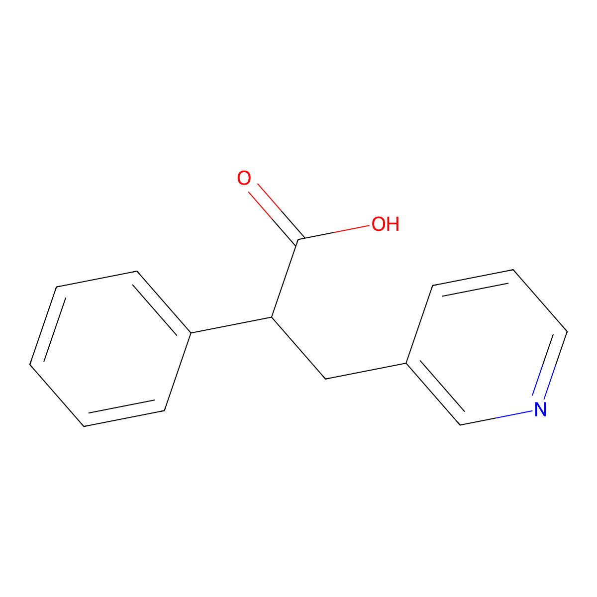 2-Phenyl-3-(pyridin-3-yl)propanoic acid molecular structure, CAS 1017188-17-8