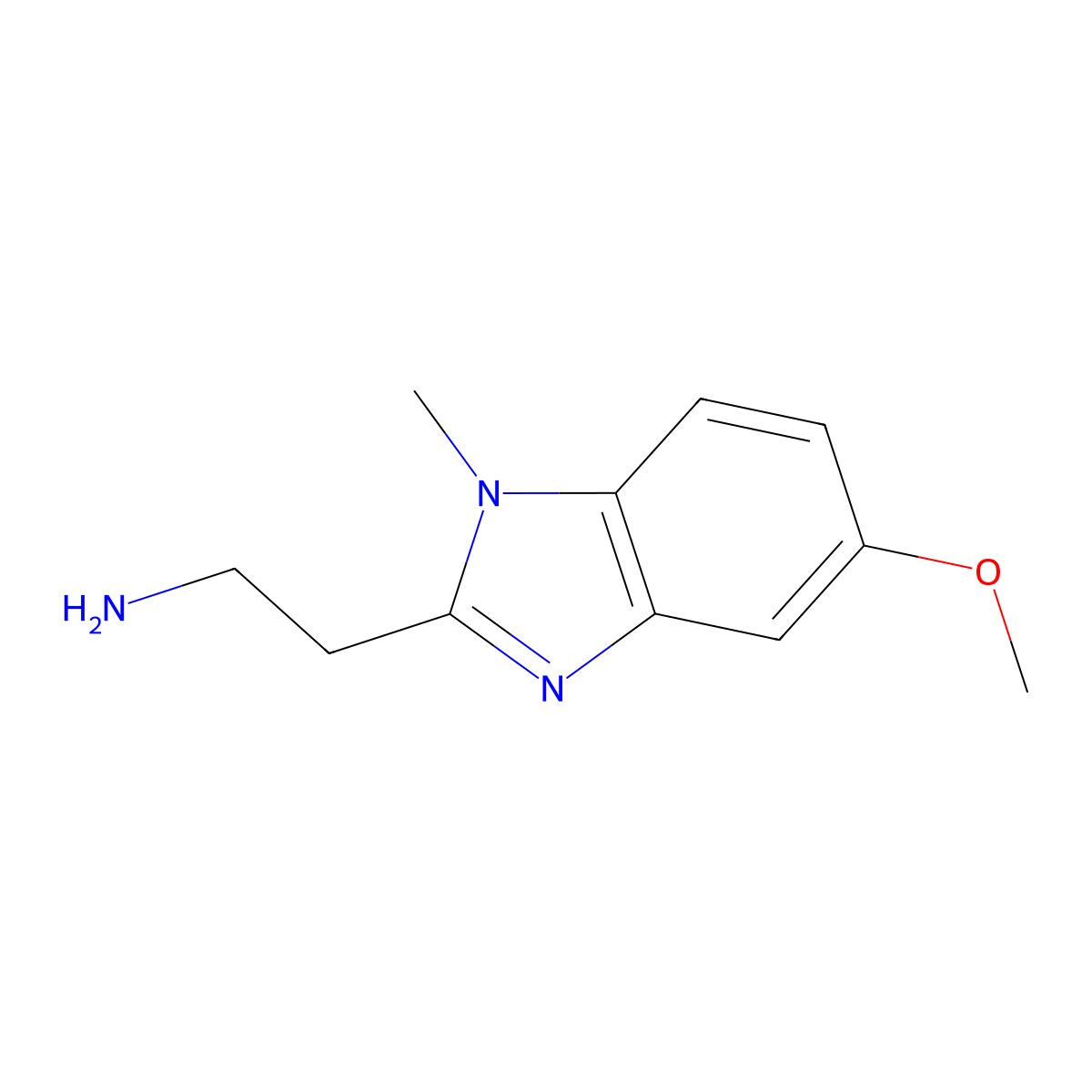 2-(2-Aminoethyl)-5-methoxy-1-methyl-1H-benzimidazole molecular structure, CAS 1017190-59-8