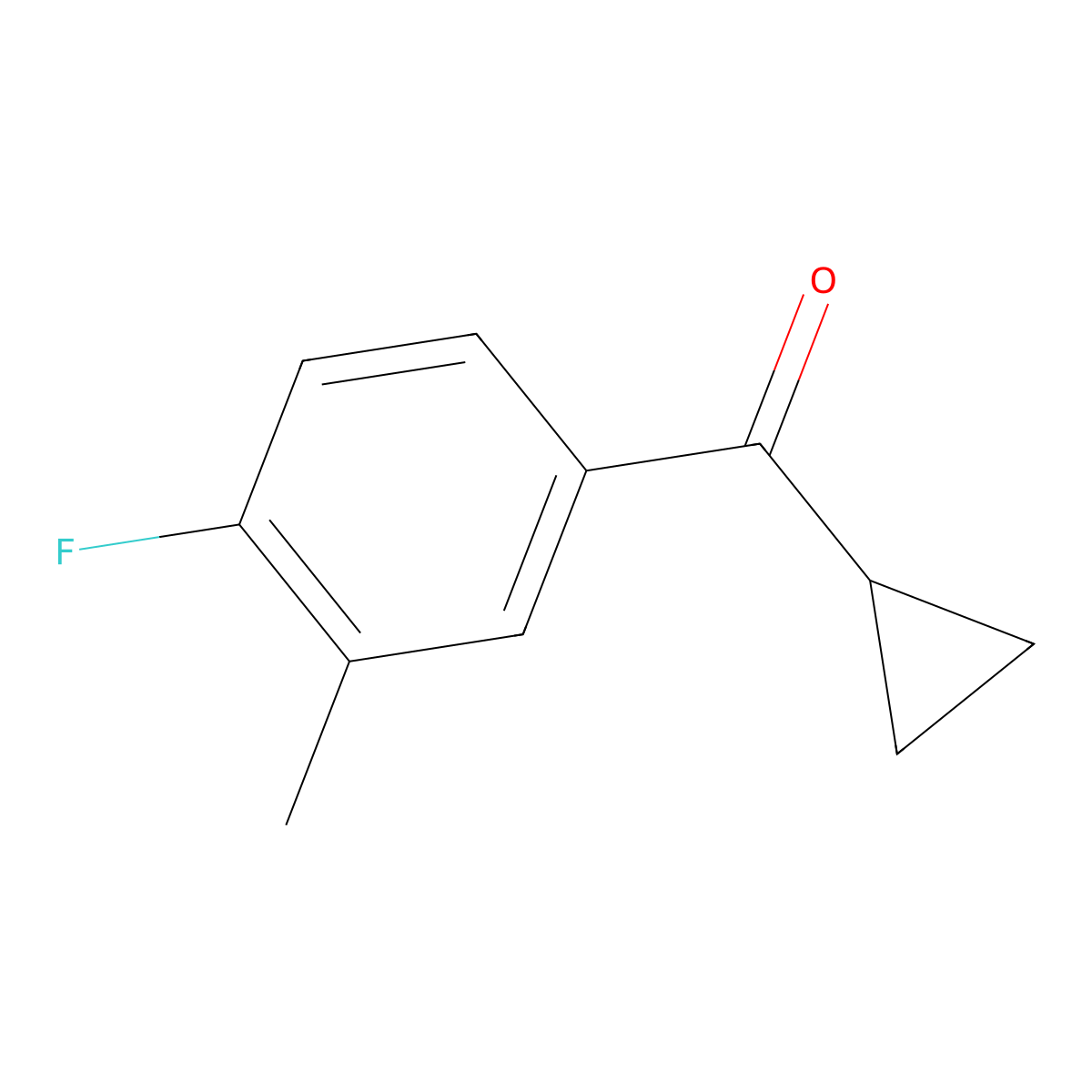 Cyclopropyl(4-fluoro-3-methylphenyl)methanone molecular structure, CAS 1017193-22-4