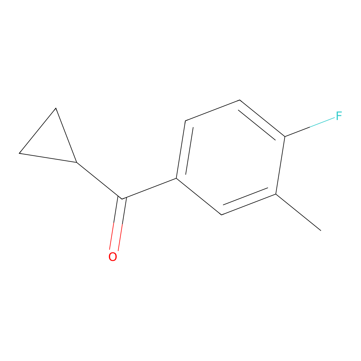 Cyclopropyl(4-fluoro-3-methylphenyl)methanone molecular structure, CAS 1017193-22-4