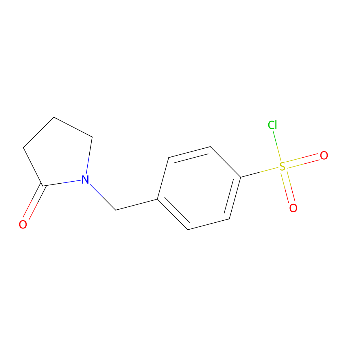 4-[(2-Oxopyrrolidin-1-yl)methyl]benzene-1-sulfonyl chloride molecular structure, CAS 1017194-27-2