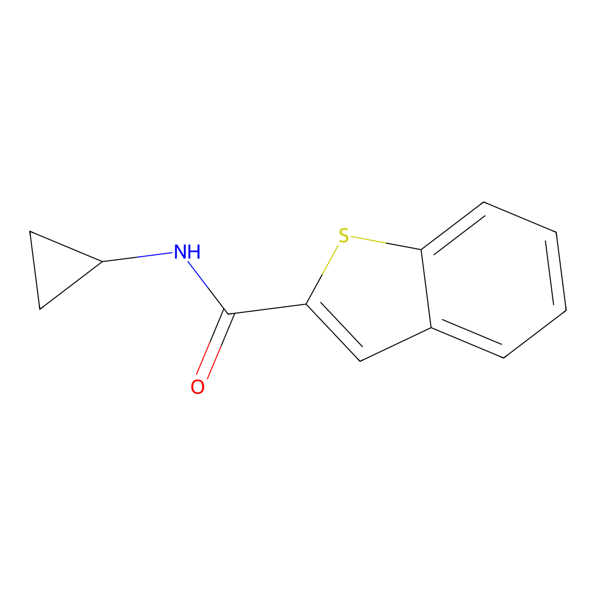N-Cyclopropylbenzo[b]thiophene-2-carboxamide molecular structure, CAS 1017194-36-3