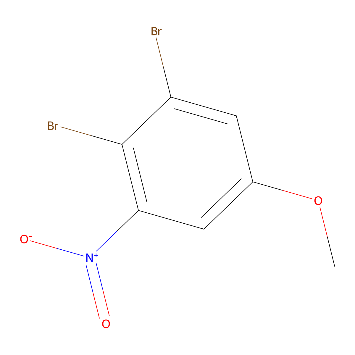 2,3-Dibromo-5-methoxynitrobenzene molecular structure, CAS 10172-36-8