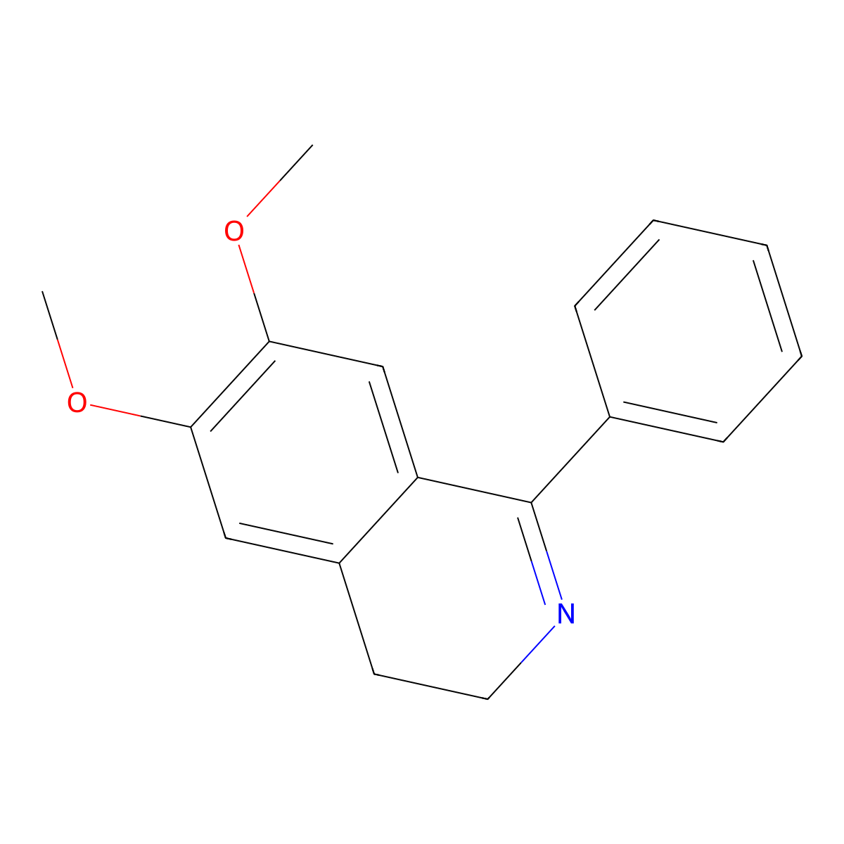 6,7-Dimethoxy-1-phenyl-3,4-dihydroisoquinoline molecular structure, CAS 10172-39-1