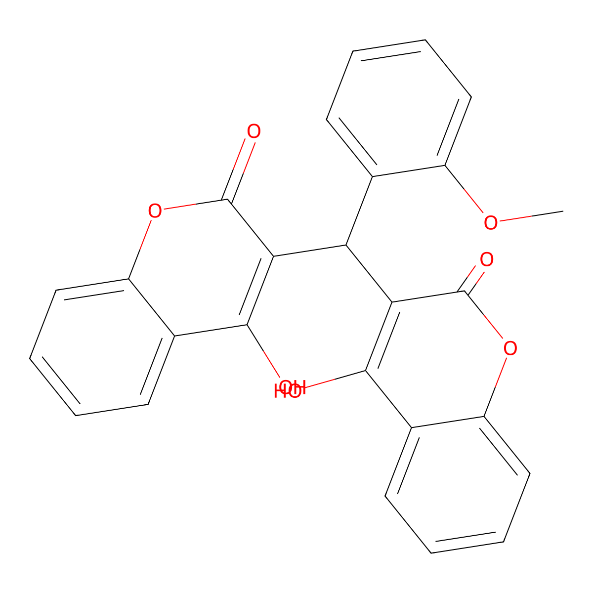 3,3'-[(2-Methoxyphenyl)methylene]bis[4-hydroxy-2H-1-benzopyran-2-one] molecular structure, CAS 10172-73-3