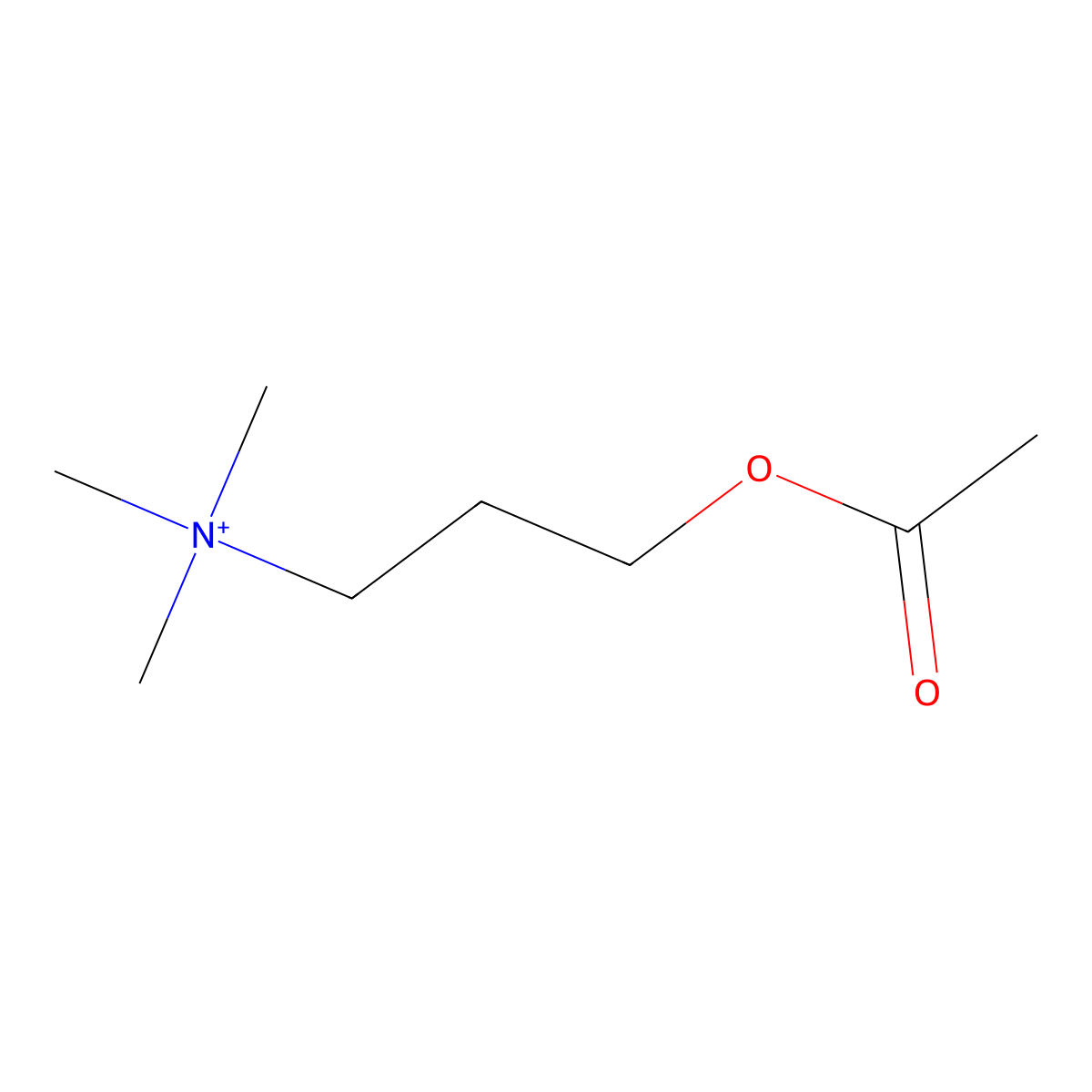Acetylhomocholine molecular structure, CAS 10172-82-4