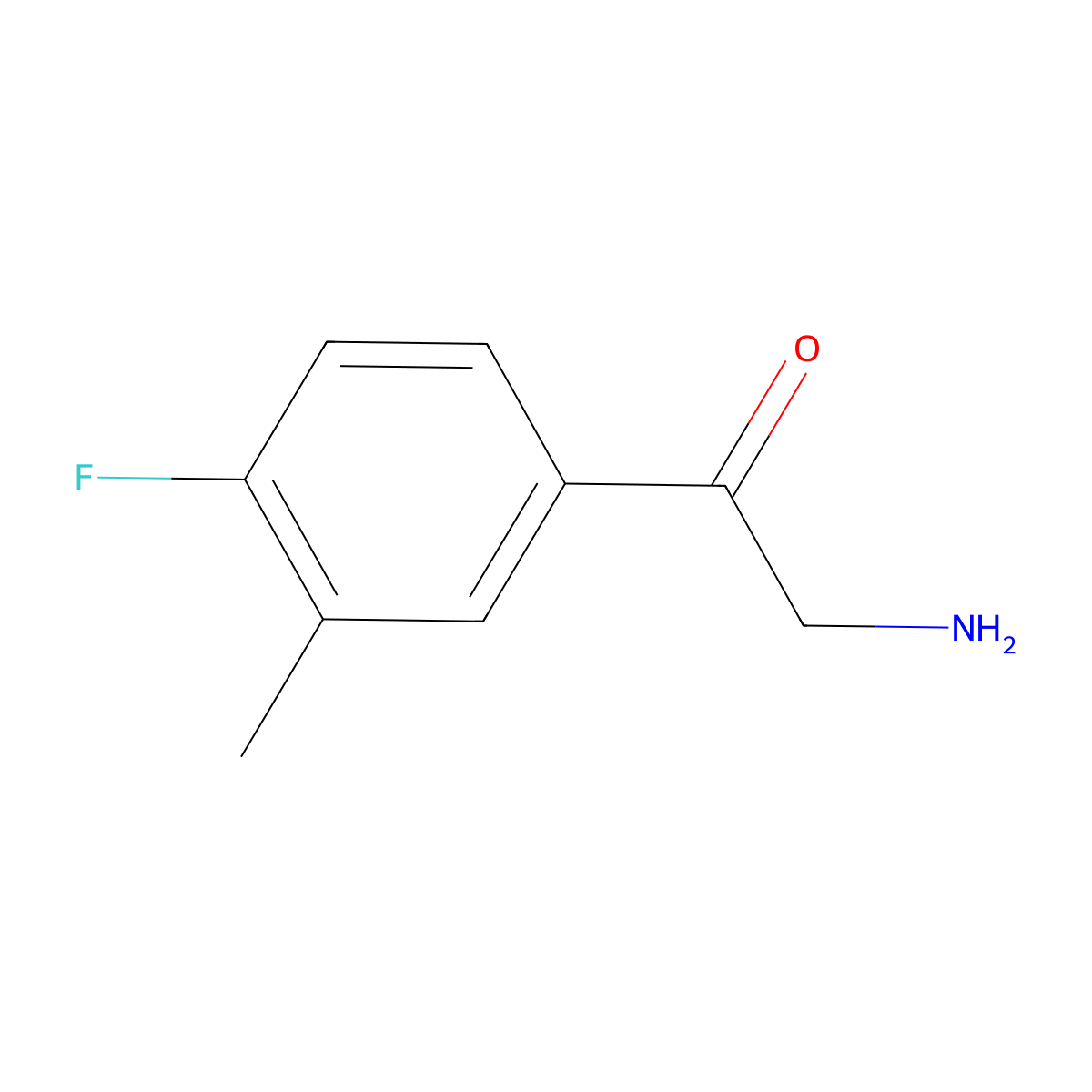 2-Amino-1-(4-fluoro-3-methylphenyl)ethan-1-one molecular structure, CAS 1017200-49-5