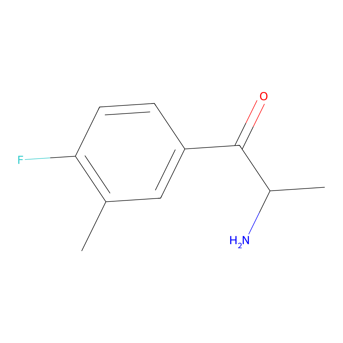 2-Amino-1-(4-fluoro-3-methylphenyl)propan-1-one molecular structure, CAS 1017200-52-0