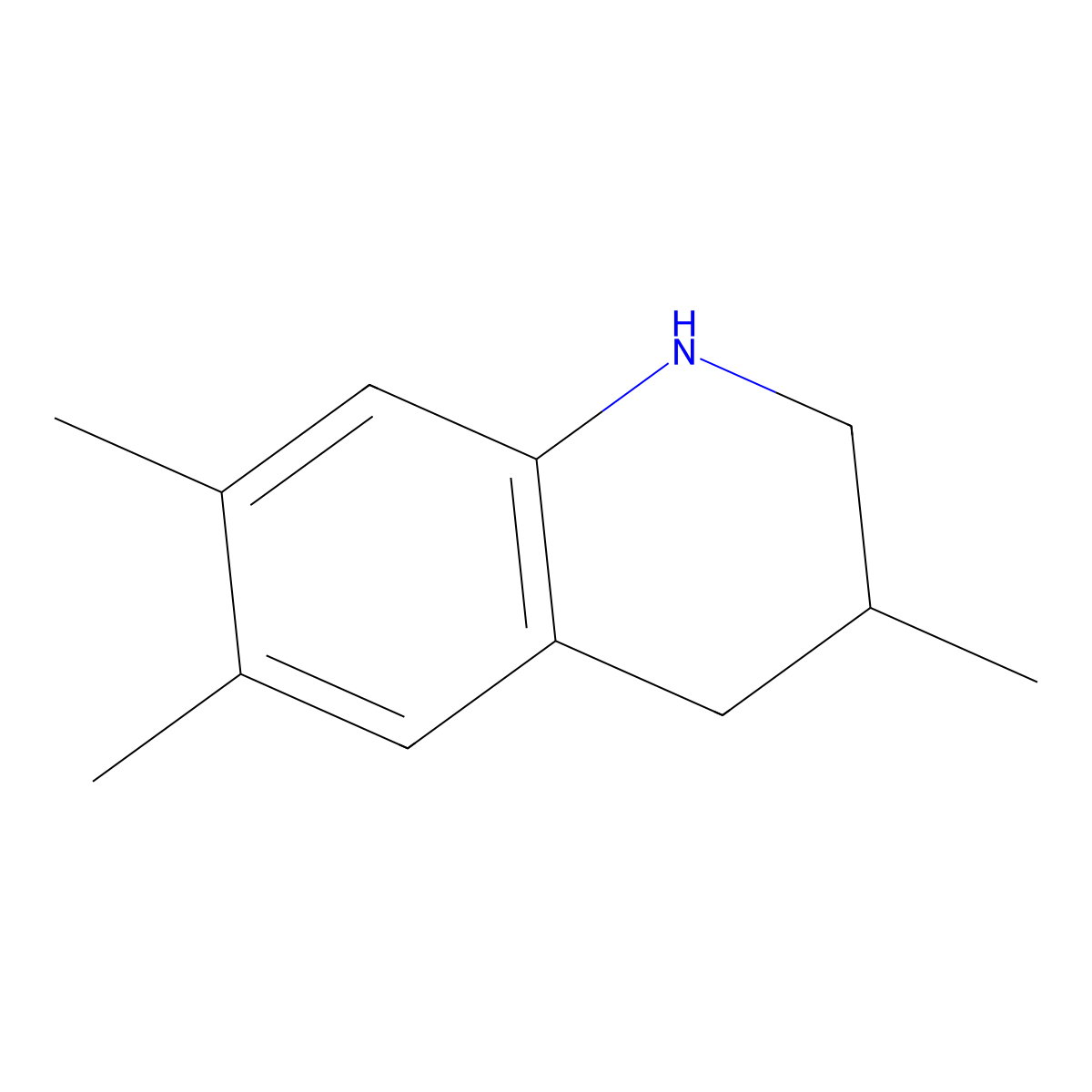 3,6,7-Trimethyl-1,2,3,4-tetrahydroquinoline molecular structure, CAS 1017200-81-5