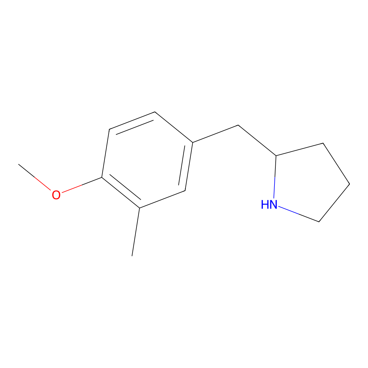 2-[(4-Methoxy-3-methylphenyl)methyl]pyrrolidine molecular structure, CAS 1017202-14-0