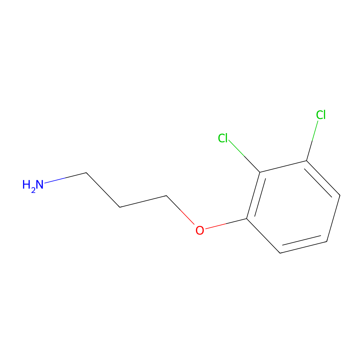 3-(2,3-Dichlorophenoxy)propan-1-amine molecular structure, CAS 1017206-42-6