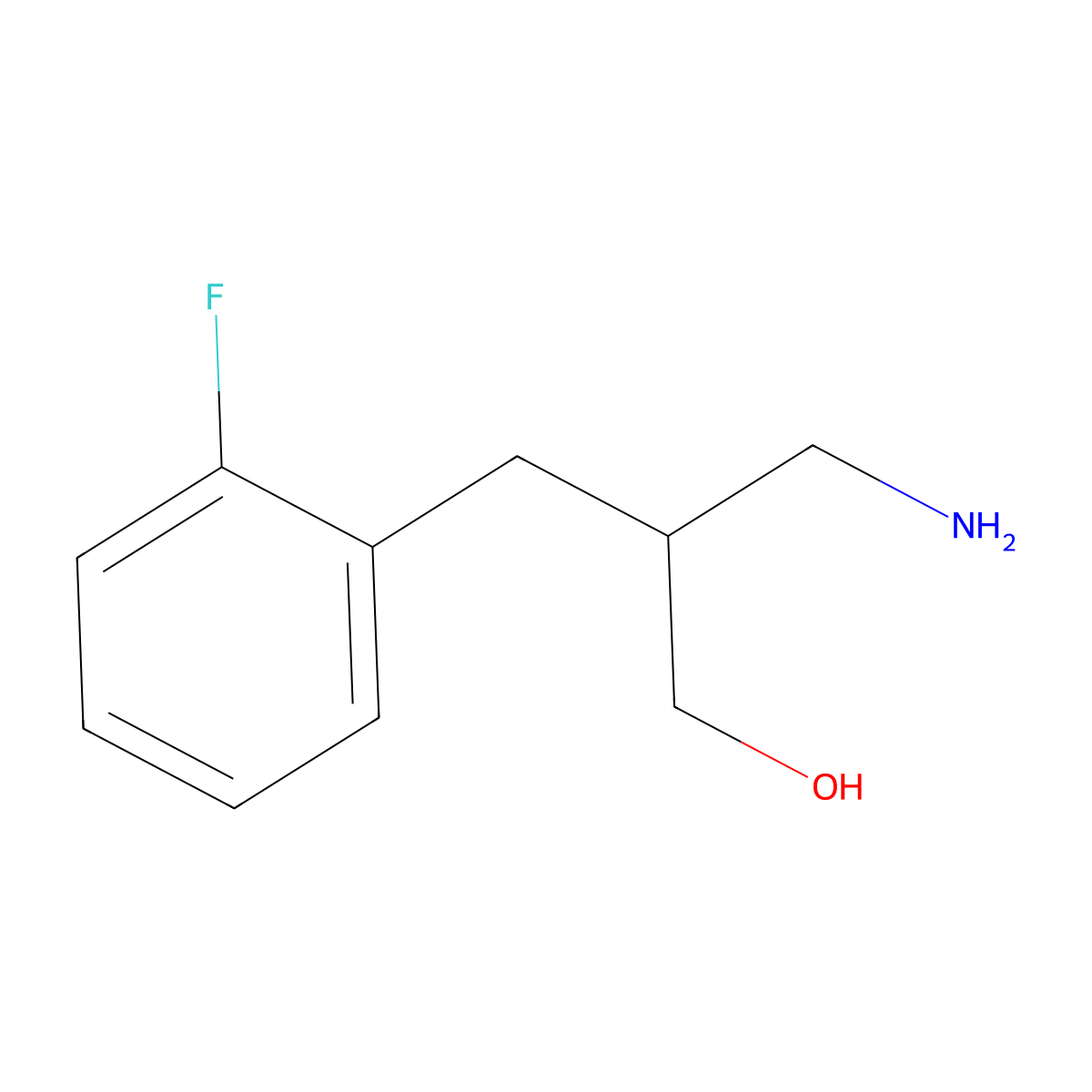 3-Amino-2-[(2-fluorophenyl)methyl]propan-1-ol molecular structure, CAS 1017209-73-2