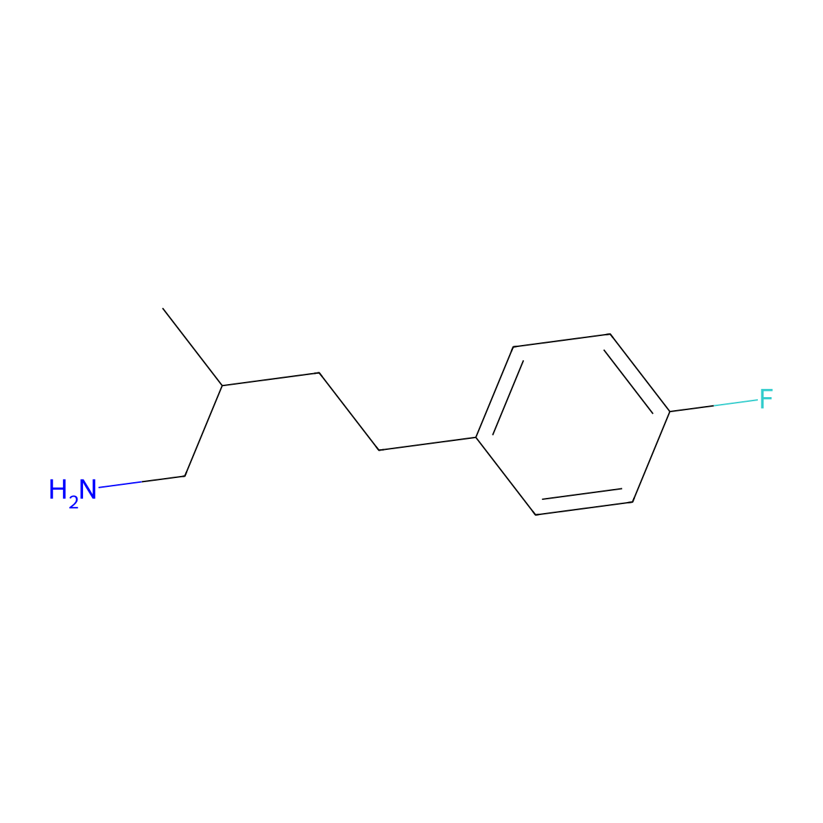 4-(4-Fluorophenyl)-2-methylbutan-1-amine molecular structure, CAS 1017211-00-5