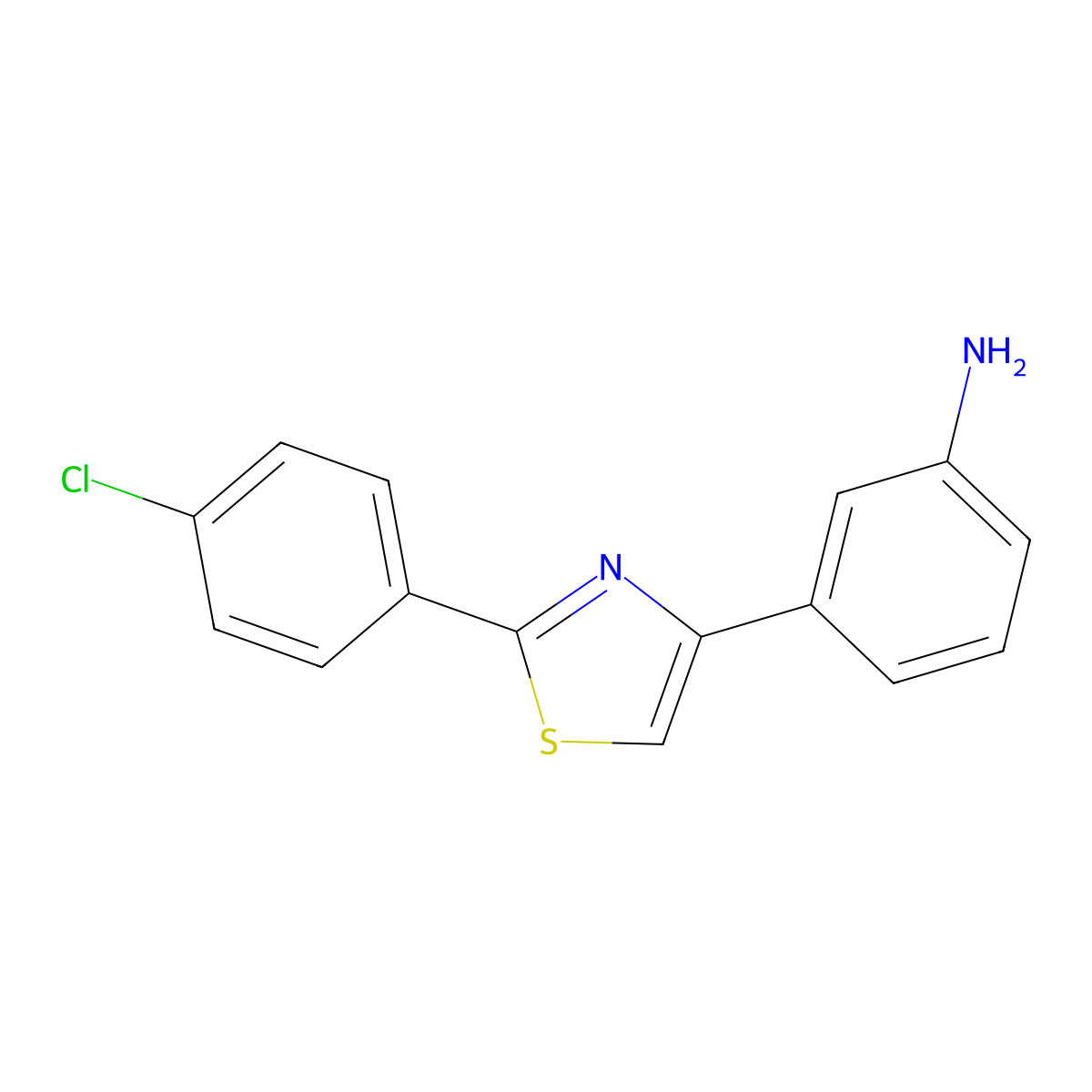 3-[2-(4-Chlorophenyl)-1,3-thiazol-4-yl]aniline molecular structure, CAS 1017219-30-5
