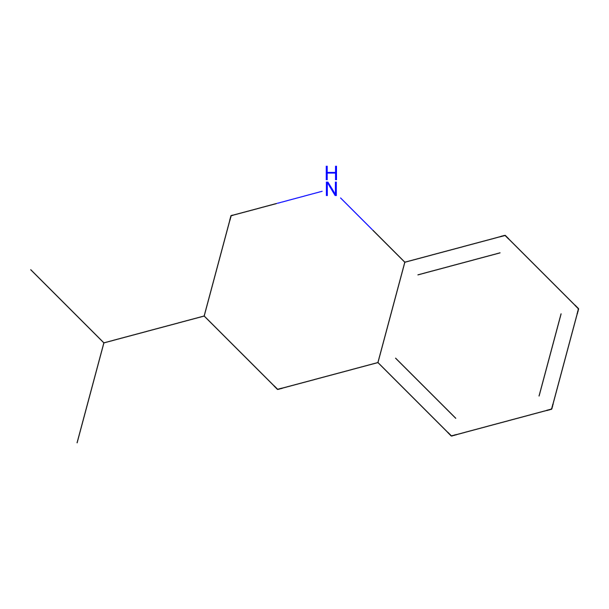 3-(Propan-2-yl)-1,2,3,4-tetrahydroquinoline molecular structure, CAS 1017219-68-9
