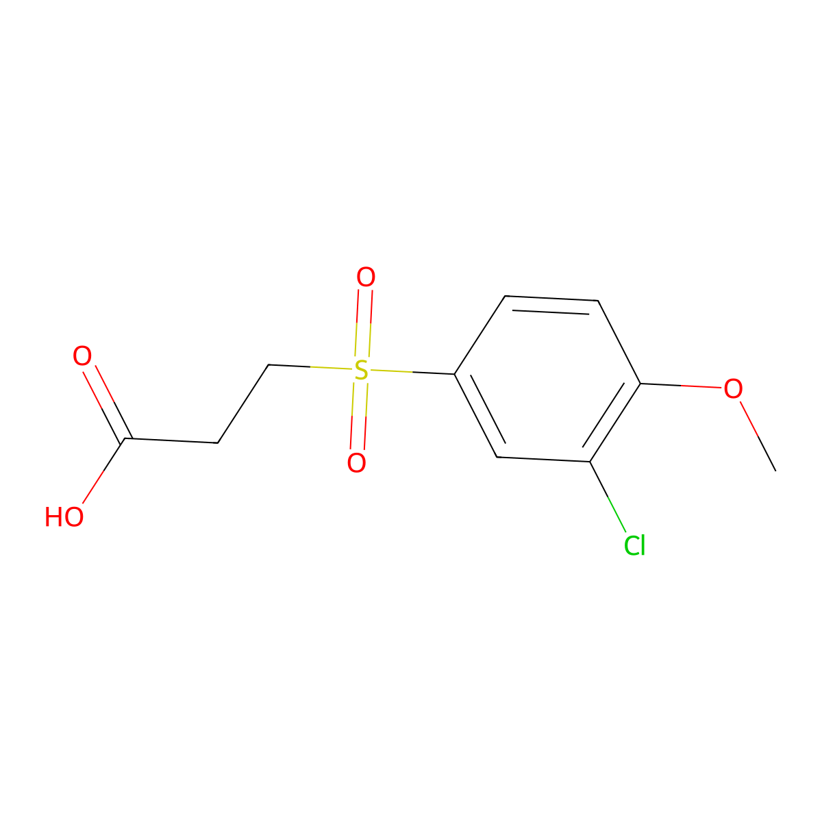 3-(3-Chloro-4-methoxybenzenesulfonyl)propanoic acid molecular structure, CAS 1017225-49-8