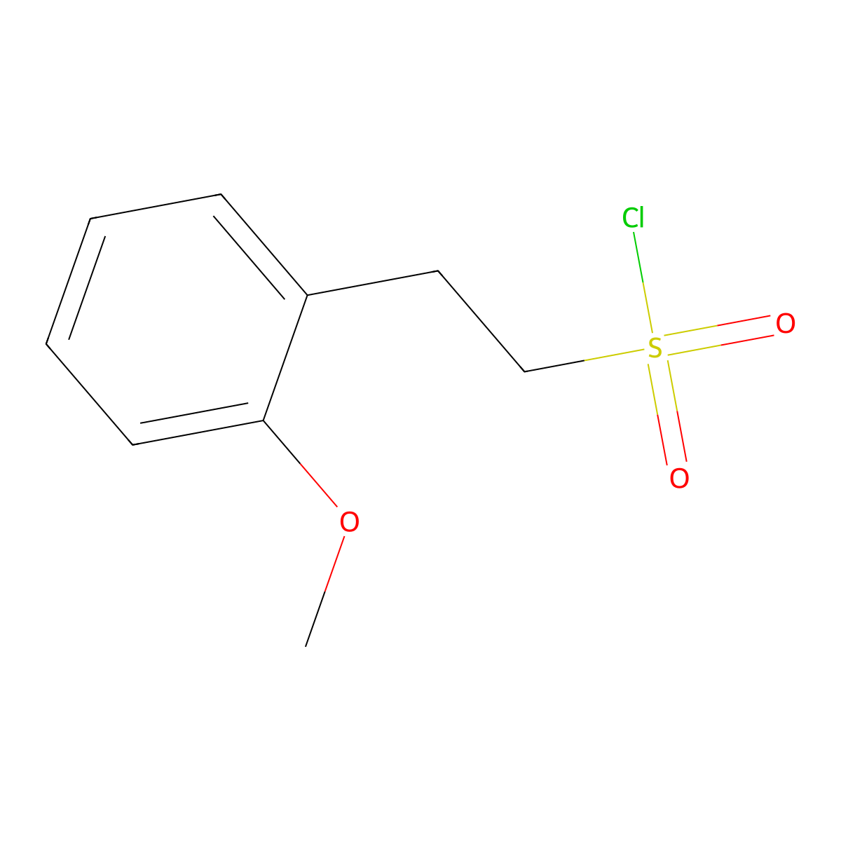 2-(2-Methoxyphenyl)ethane-1-sulfonyl chloride molecular structure, CAS 1017226-39-9
