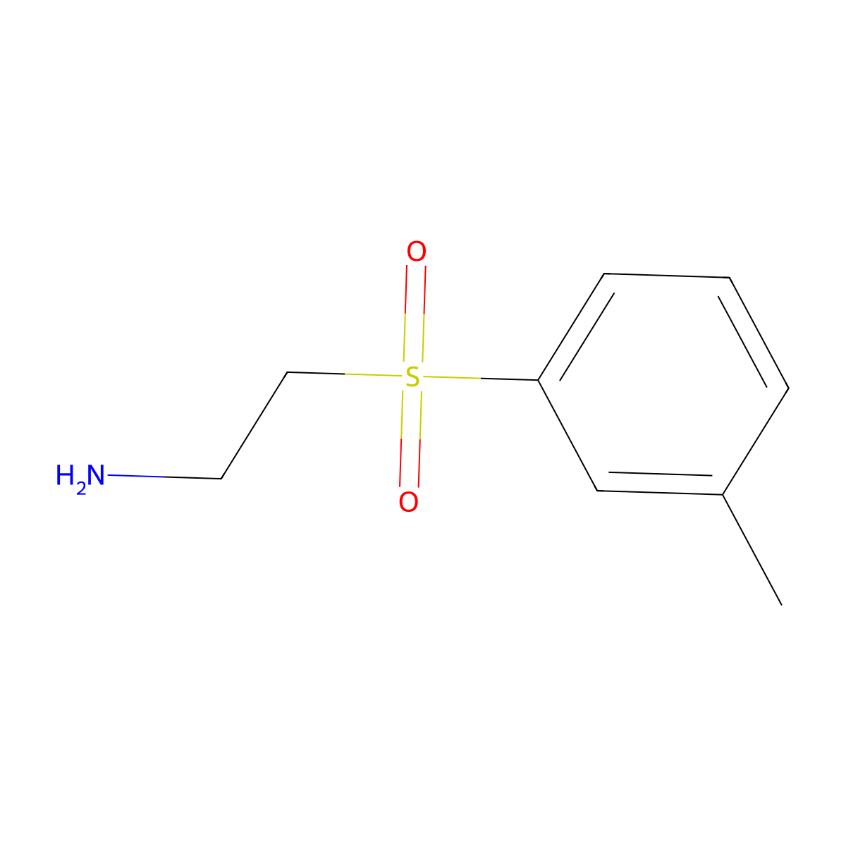 2-(3-Methylbenzenesulfonyl)ethan-1-amine molecular structure, CAS 1017226-77-5