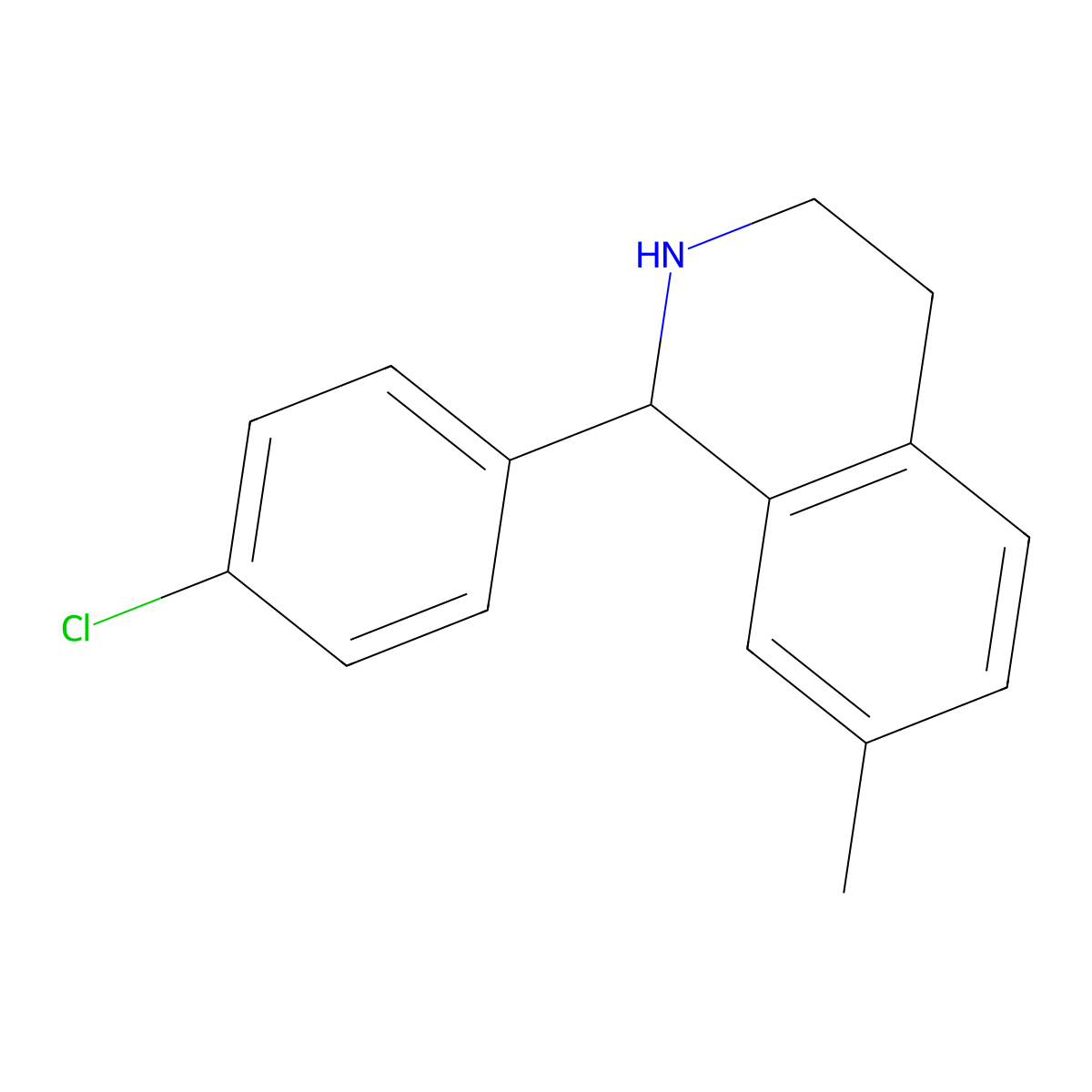 1-(4-Chlorophenyl)-7-methyl-1,2,3,4-tetrahydroisoquinoline molecular structure, CAS 1017228-16-8