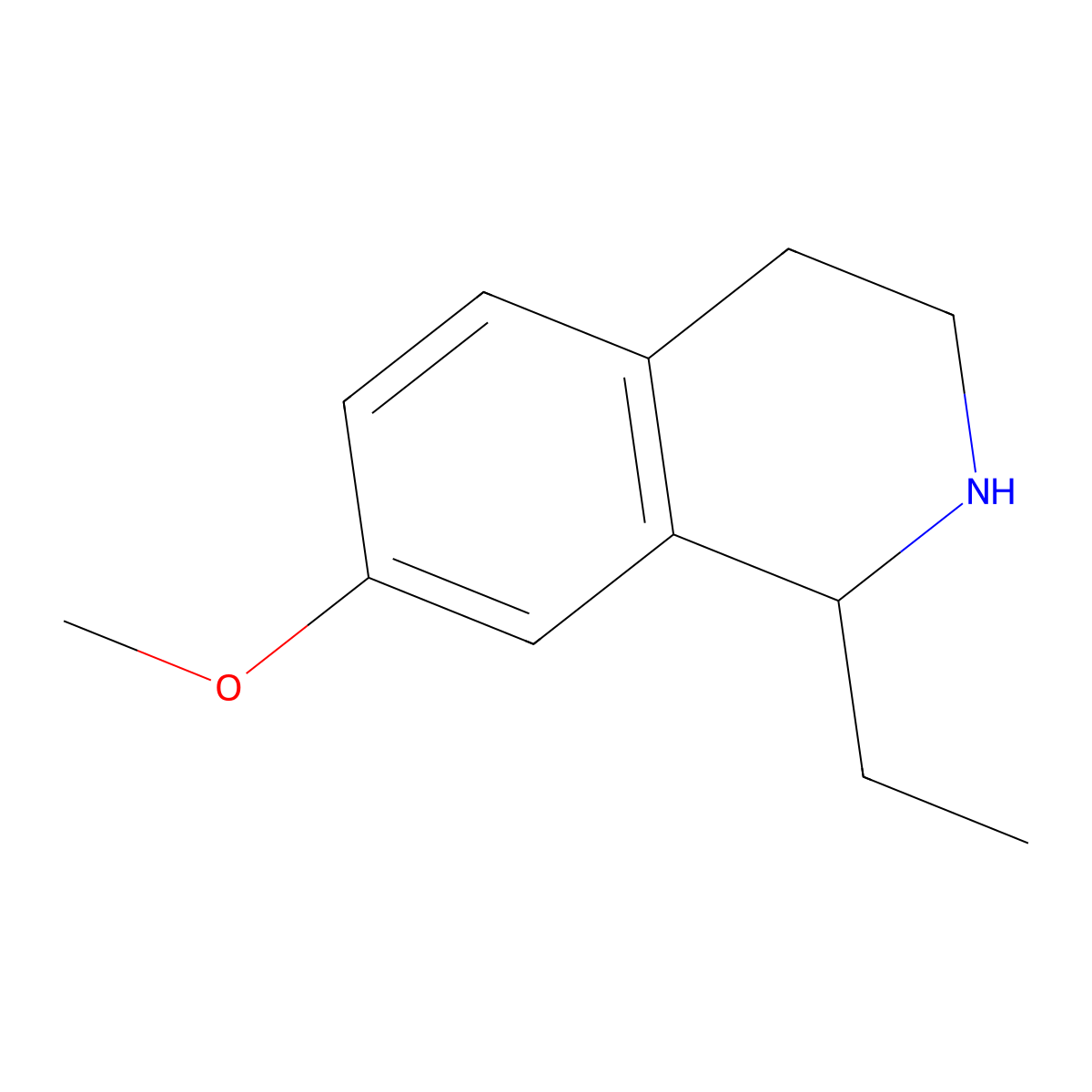 1-Ethyl-7-methoxy-1,2,3,4-tetrahydroisoquinoline molecular structure, CAS 1017229-92-3