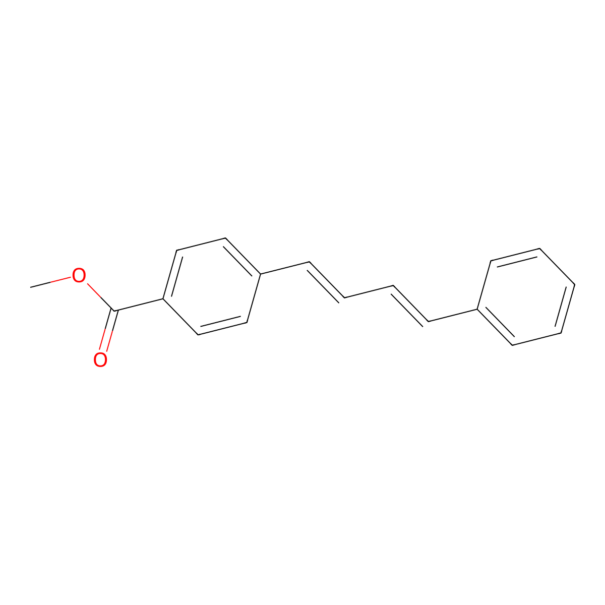 Methyl 4-(4-phenyl-1,3-butadien-1-YL)benzoate molecular structure, CAS 101723-02-8