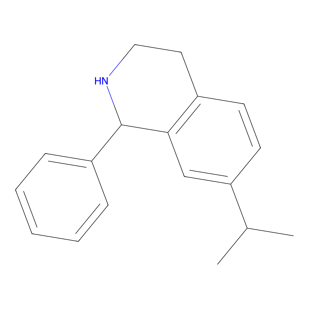 1-Phenyl-7-(propan-2-yl)-1,2,3,4-tetrahydroisoquinoline molecular structure, CAS 1017230-22-6