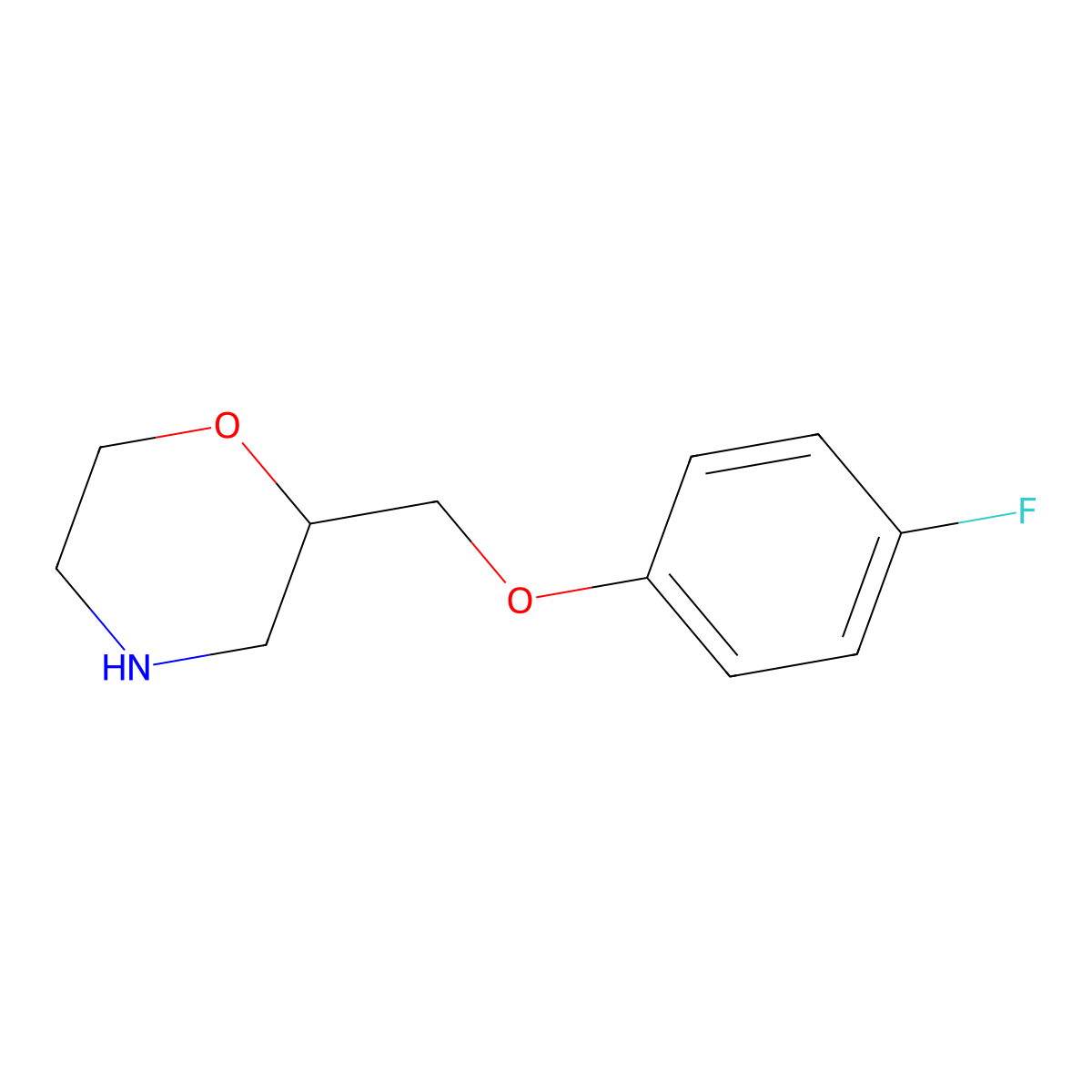 2-[(4-Fluorophenoxy)methyl]morpholine molecular structure, CAS 1017231-15-0