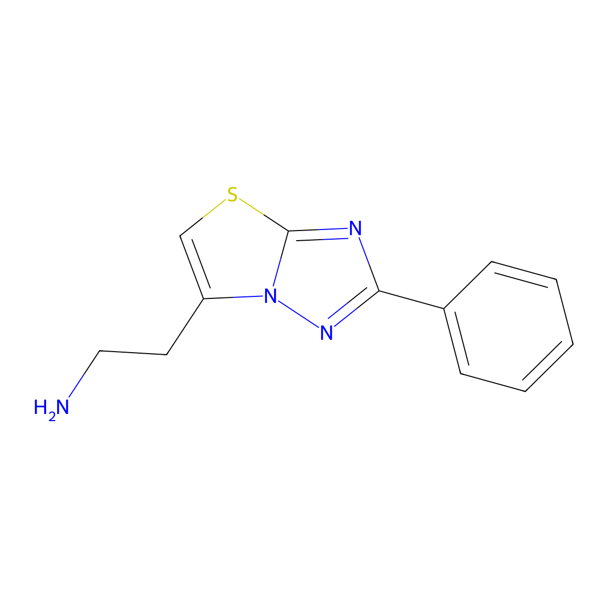 2-{2-Phenyl-[1,2,4]triazolo[3,2-b][1,3]thiazol-6-yl}ethan-1-amine molecular structure, CAS 1017232-63-1