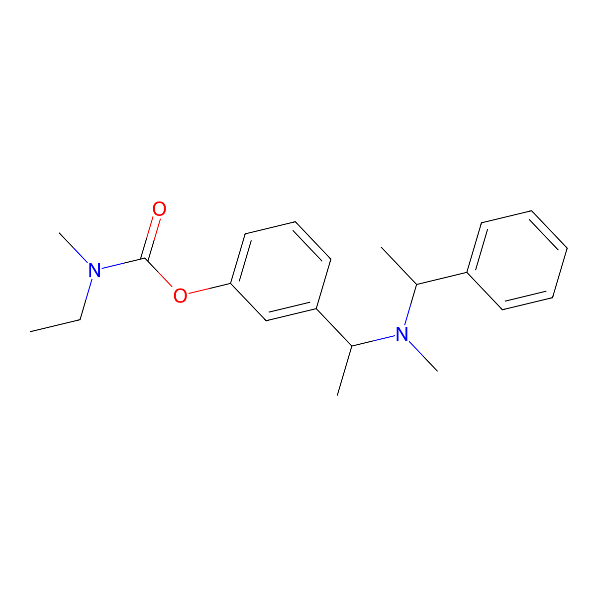 3-((S)-1-(Methyl((S)-1-phenylethyl)amino)ethyl)phenyl ethyl(methyl)carbamate molecular structure, CAS 1017234-25-1
