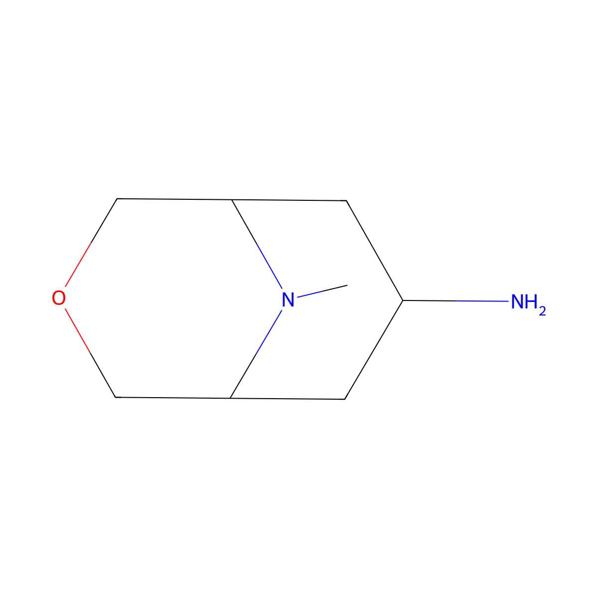9-Methyl-3-oxa-9-azabicyclo[3.3.1]nonan-7-amine molecular structure, CAS 101724-51-0