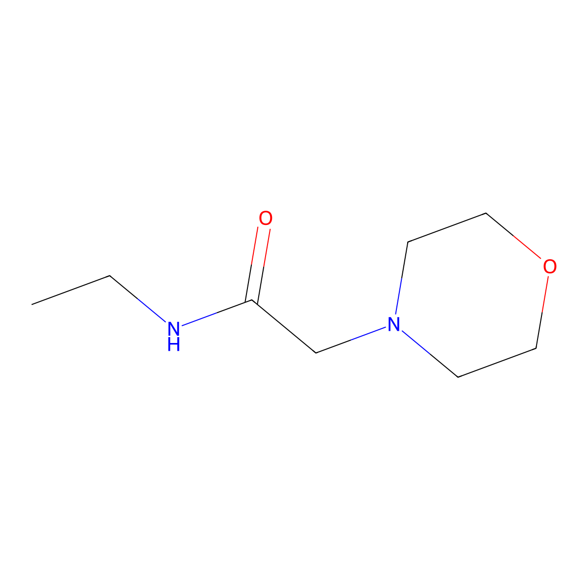N-ethyl-2-morpholinoacetamide molecular structure, CAS 101724-55-4