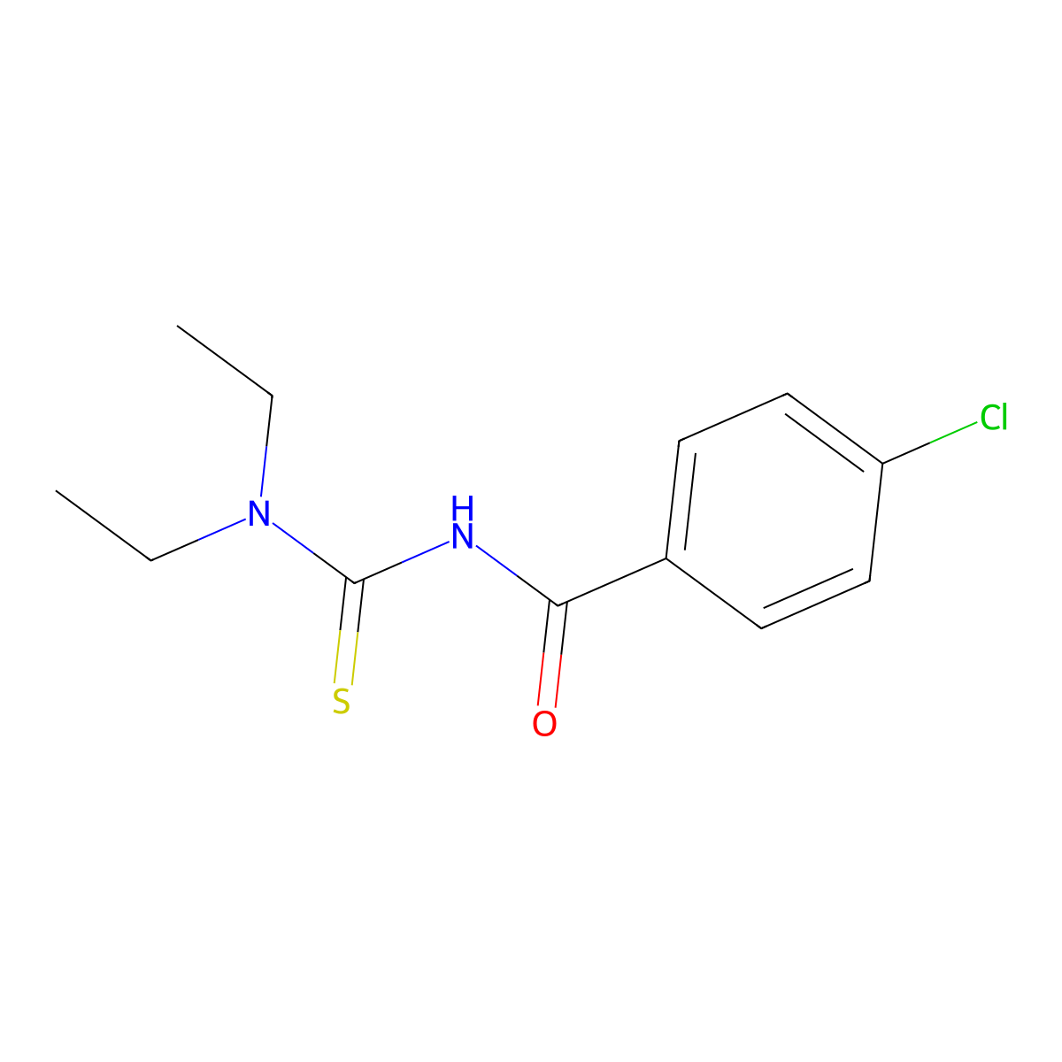 4-chloro-N-(diethylcarbamothioyl)benzamide molecular structure, CAS 101724-81-6