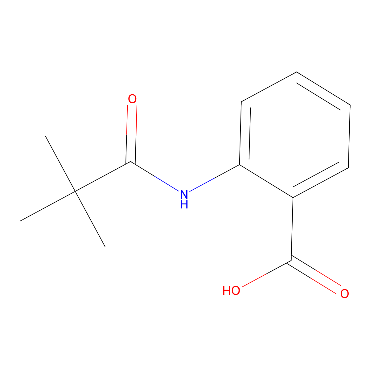 2-(2,2-Dimethylpropanamido)benzoic acid molecular structure, CAS 101724-84-9