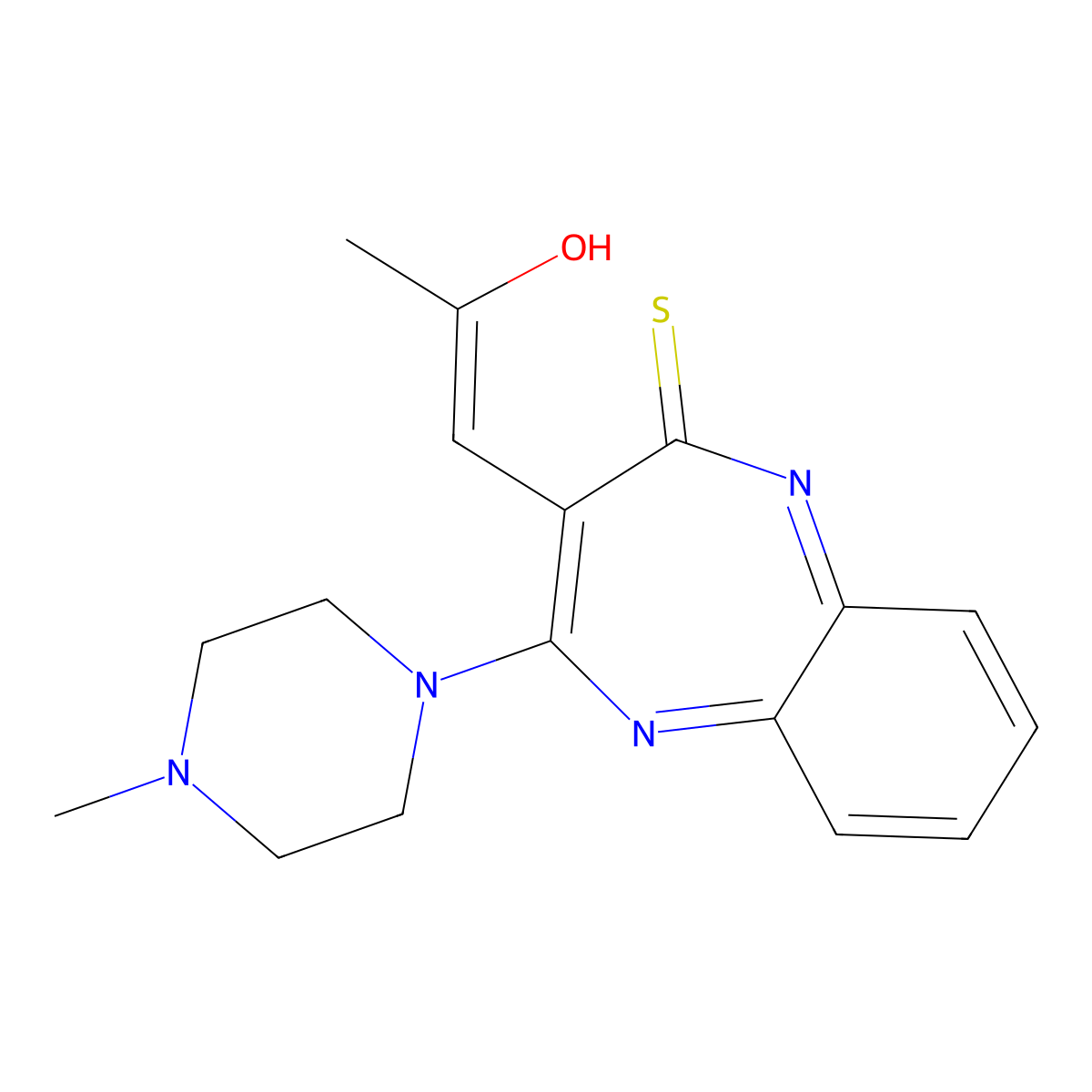 Olanzapine Thiolactam Impurity molecular structure, CAS 1017241-36-9
