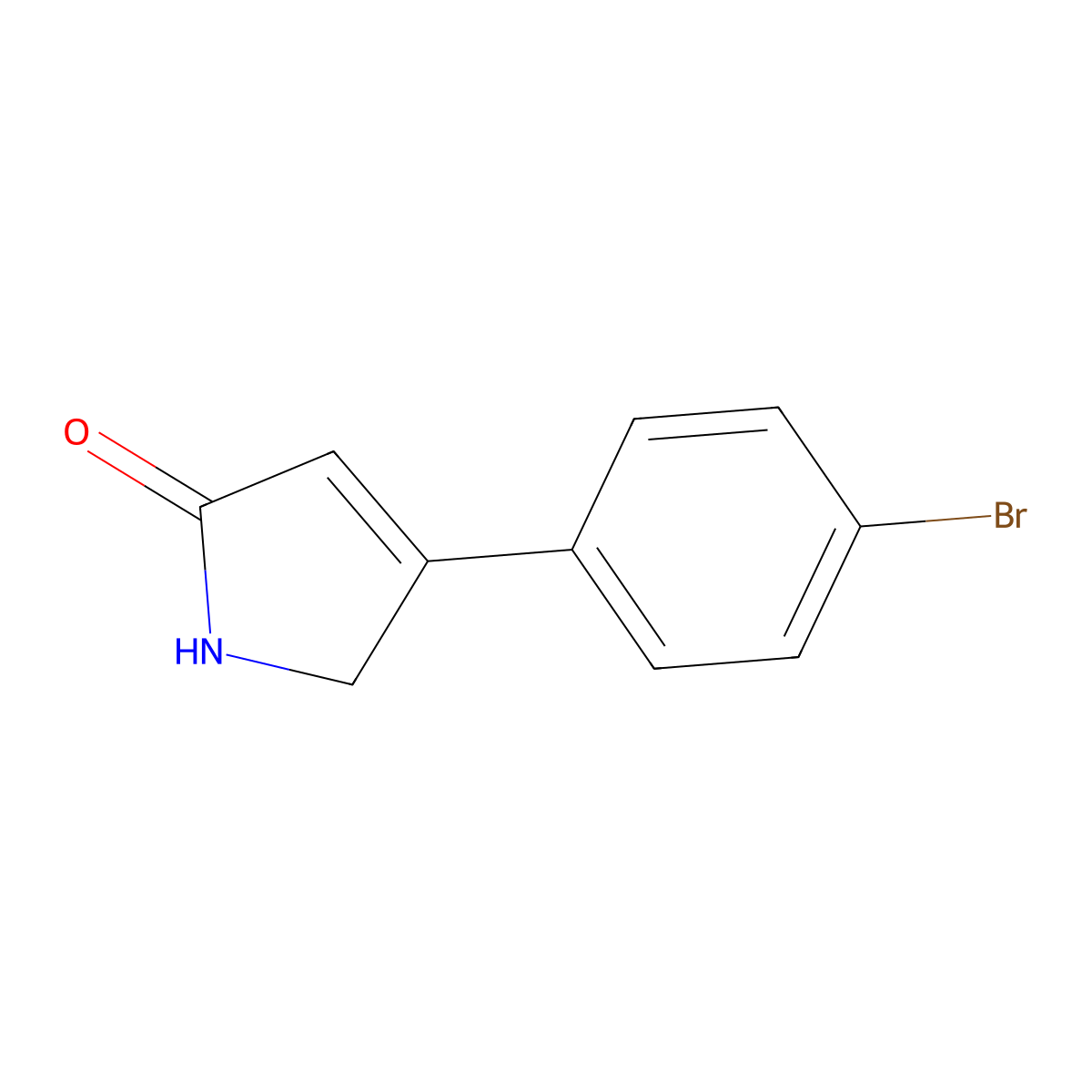 4-(4-bromophenyl)-2,5-dihydro-1H-pyrrol-2-one molecular structure, CAS 1017246-65-9