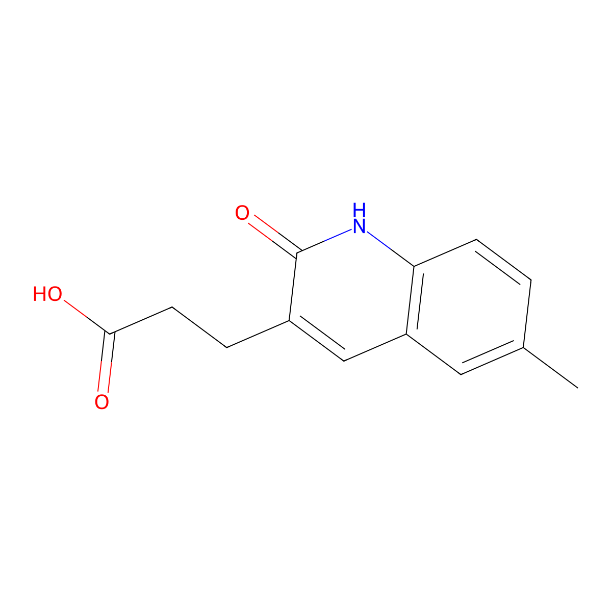 3-(2-Hydroxy-6-methylquinolin-3-yl)propanoic acid molecular structure, CAS 1017249-91-0