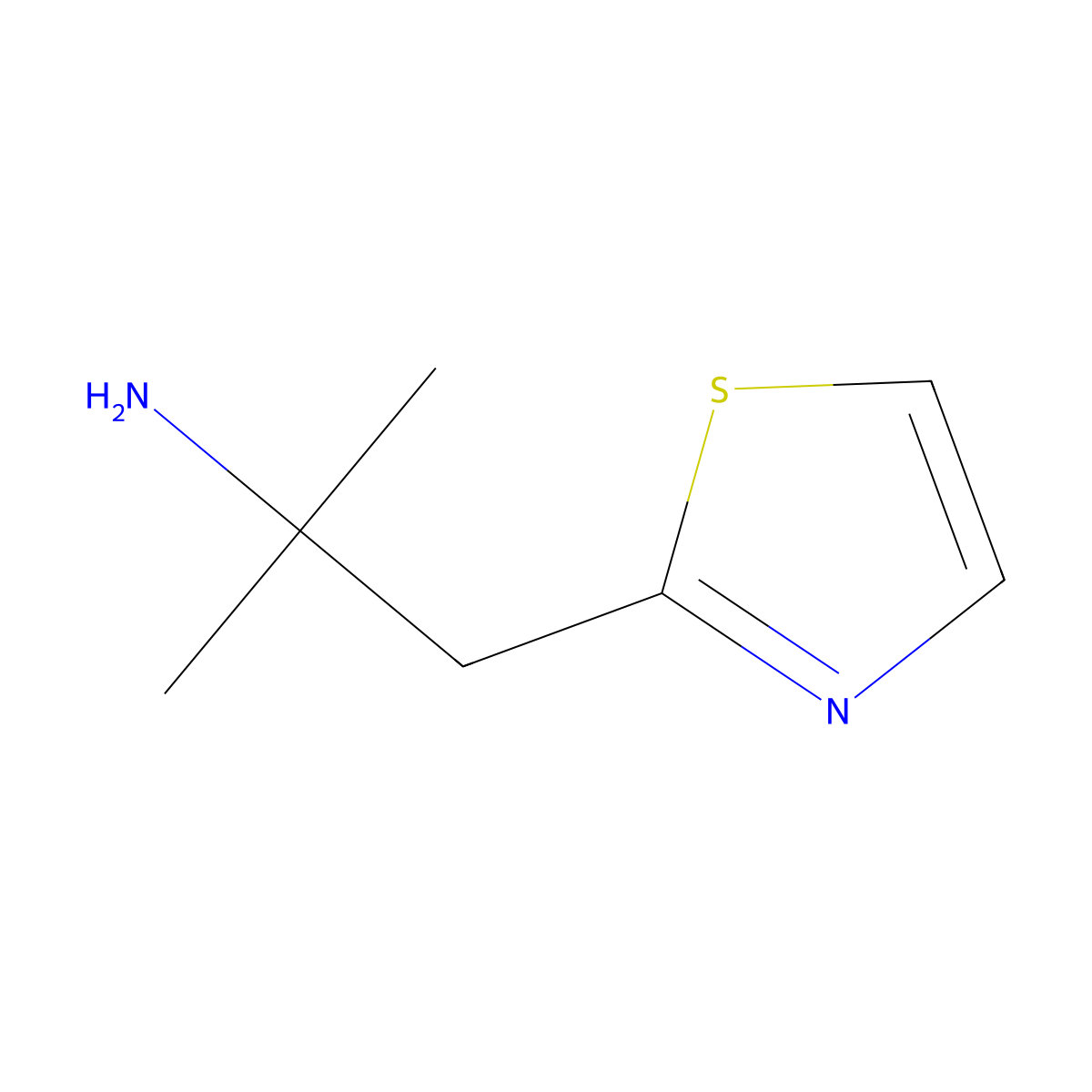 2-Methyl-1-(1,3-thiazol-2-YL)propan-2-amine molecular structure, CAS 1017251-48-7