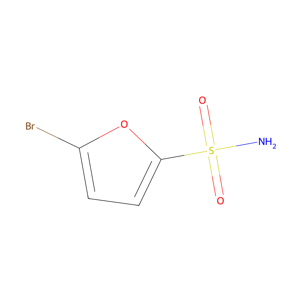 5-Bromofuran-2-sulfonamide molecular structure, CAS 1017264-48-0