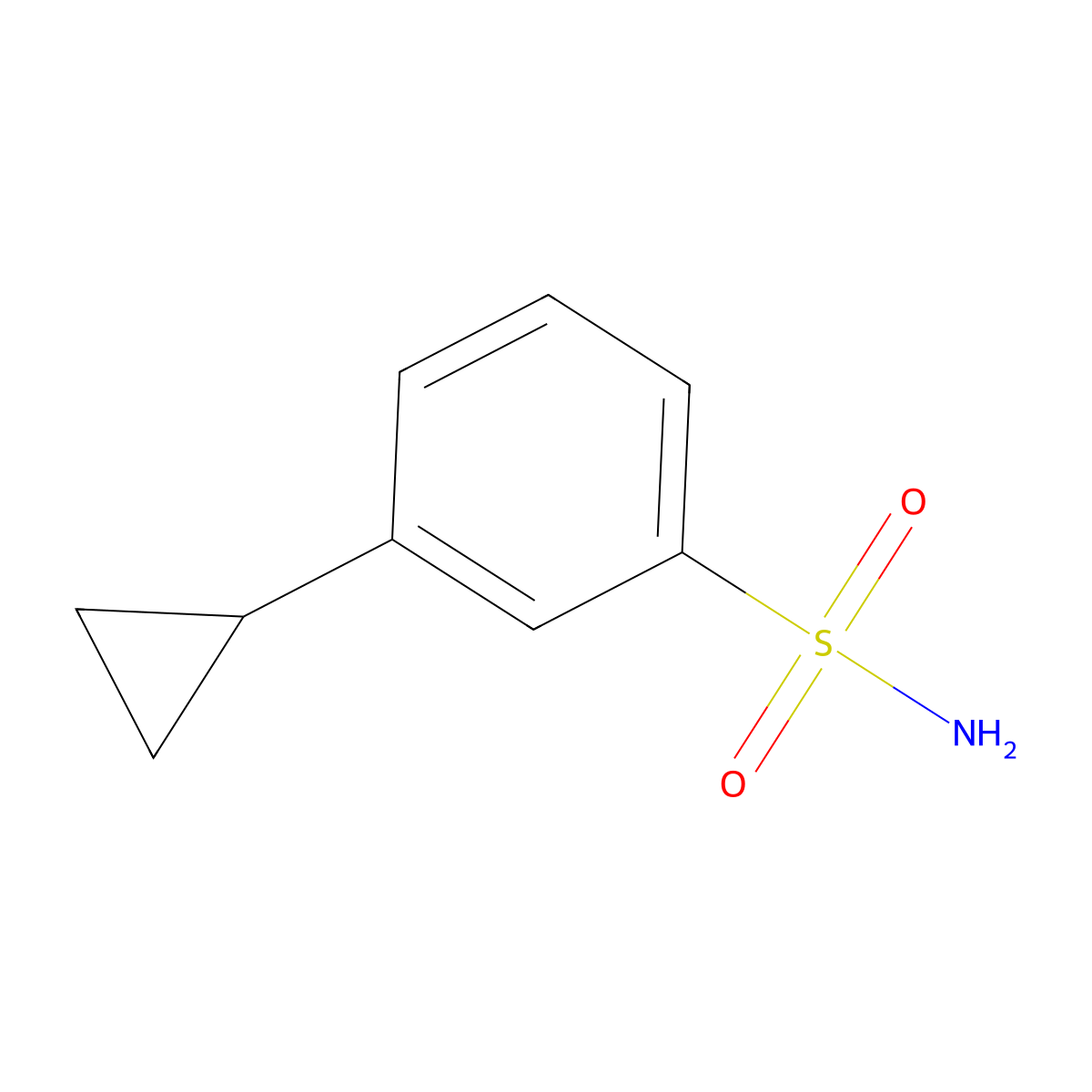 3-Cyclopropylbenzenesulfonamide molecular structure, CAS 1017264-51-5