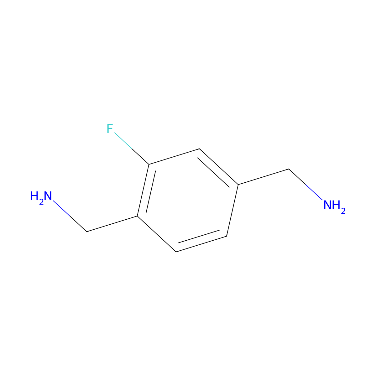 [4-(Aminomethyl)-2-fluorophenyl]methanamine molecular structure, CAS 1017264-58-2