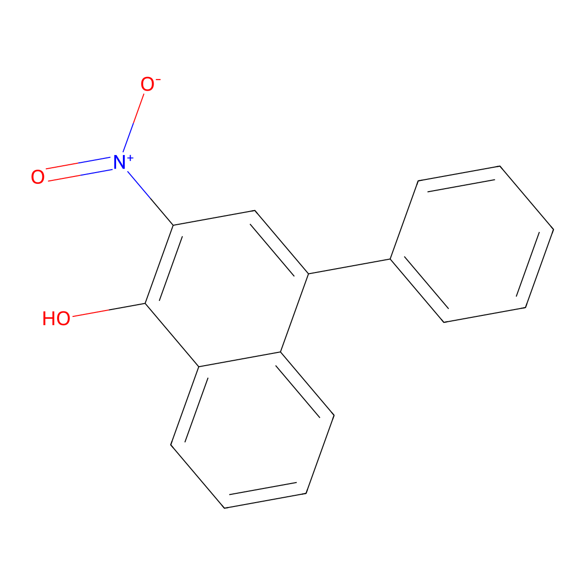 2-Nitro-4-phenylnaphthalen-1-ol molecular structure, CAS 101727-37-1