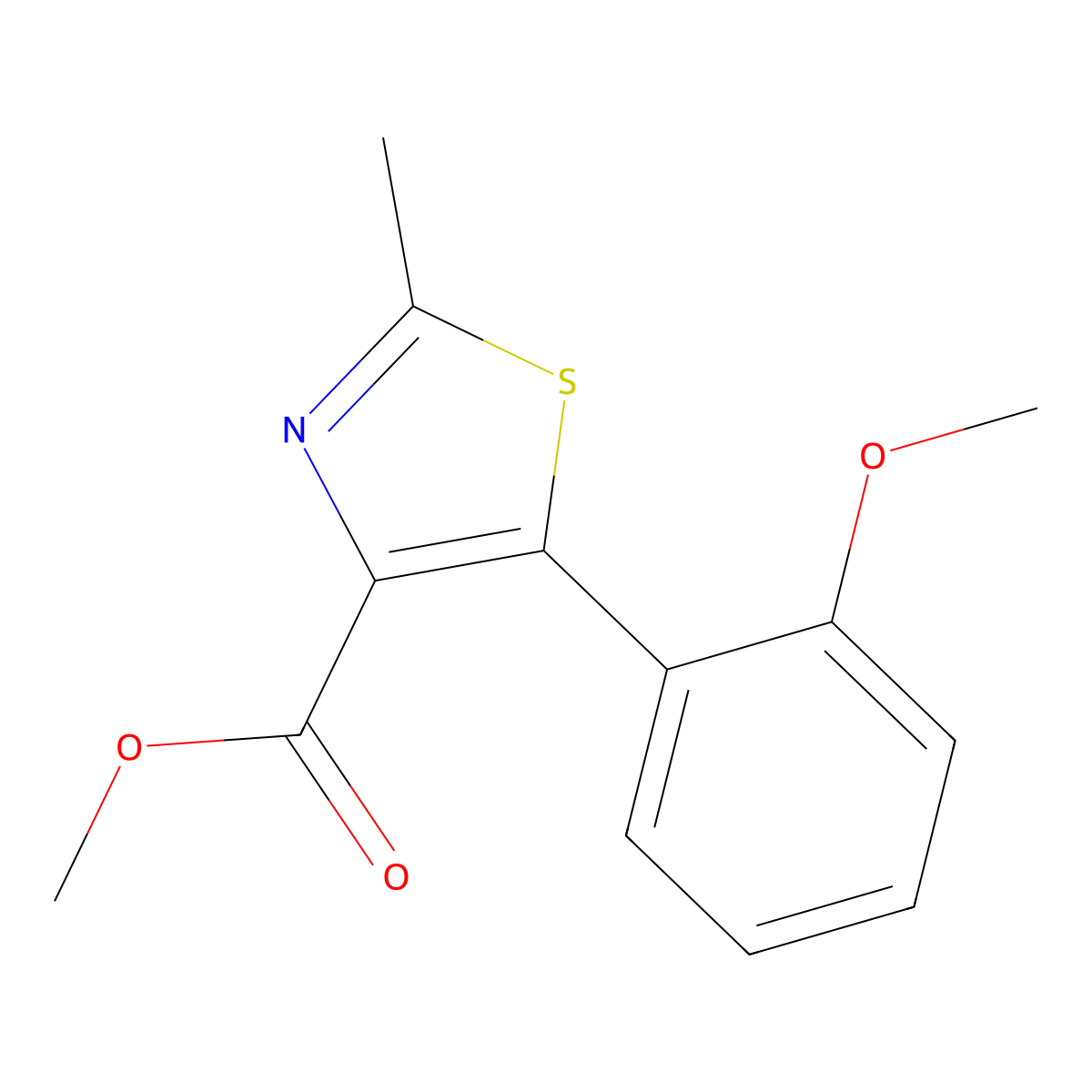 5-(2-Methoxy-phenyl)-2-methyl-thiazole-4-carboxylic acid methyl ester molecular structure, CAS 1017272-95-5