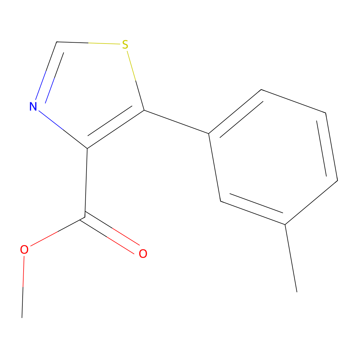 5-m-Tolyl-thiazole-4-carboxylic acid methyl ester molecular structure, CAS 1017273-07-2