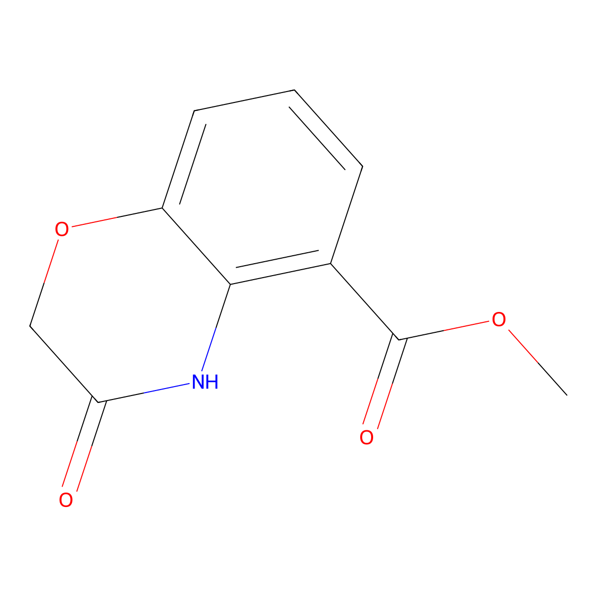 Methyl 3-oxo-3,4-dihydro-2H-benzo[B][1,4]oxazine-5-carboxylate molecular structure, CAS 1017273-31-2