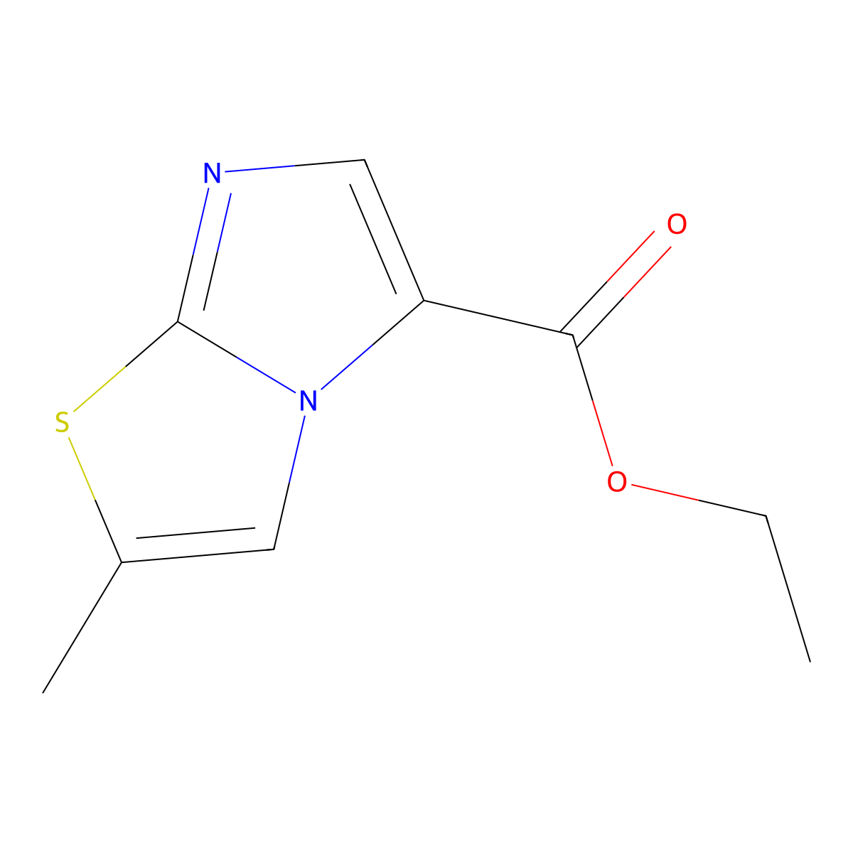 Ethyl 2-methylimidazo[2,1-b]thiazole-5-carboxylate molecular structure, CAS 1017273-57-2