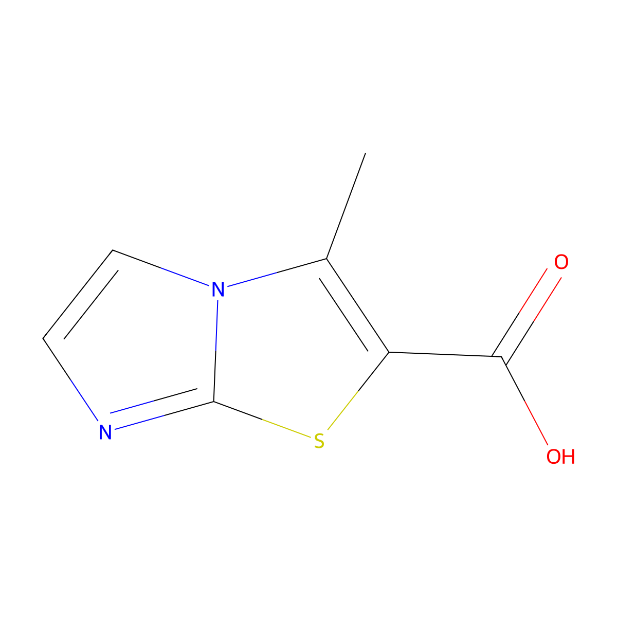 3-Methylimidazo[2,1-b]thiazole-2-carboxylic acid molecular structure, CAS 1017273-59-4